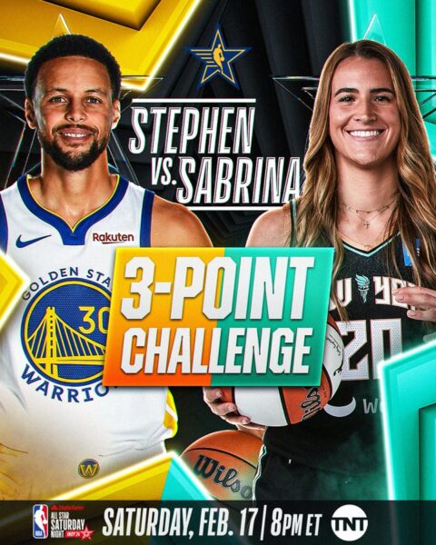 Stephen Curry to battle Sabrina Ionescu in first-ever NBA vs. WNBA 3-Point Challenge