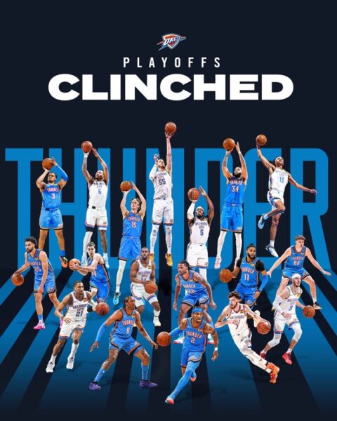 OKC Thunder Secures Playoff Berth after Winning against Celtics