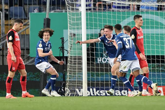 Leverkusen crumbles to third division side in DFB Pokal semis