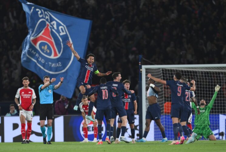 UCL: PSG dump Arsenal to reach final showpiece