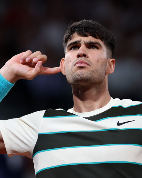 Alcaraz fights off Dzumhur to keep title defence alive in Paris