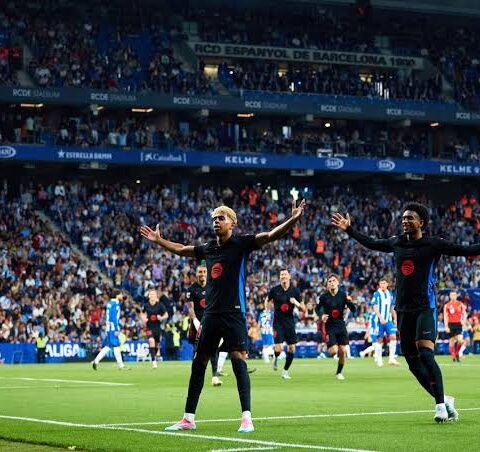 Barca wins La Liga title to secure domestic treble